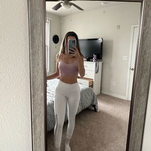 White work out leggings